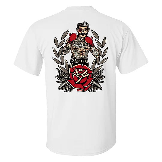 Big & Tall Graphic Floral Streetwear T-Shirt for big men view 4