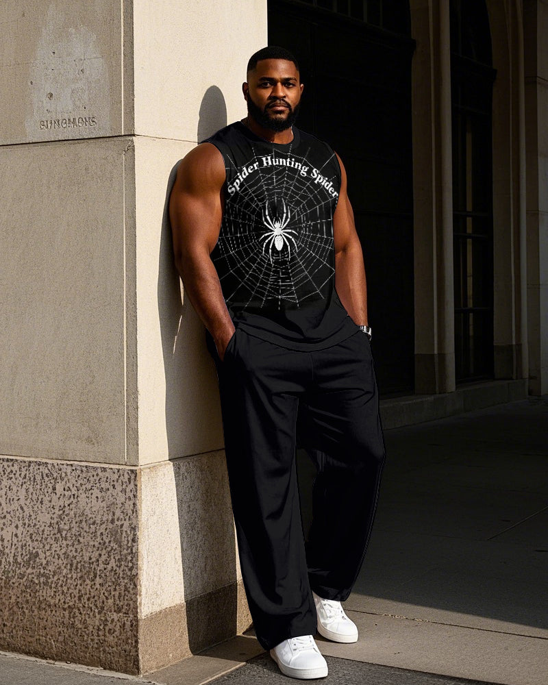 Big & Tall Streetwear Vest Pants Set for big men view 1