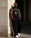 Big & Tall Streetwear Vest Pants Set for big men view 1