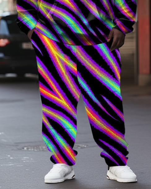 Big & Tall Gradient Striped Hoodie for big men view 3