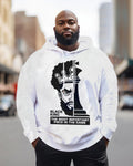 Big & Tall Black Graphic Hoodie for big men