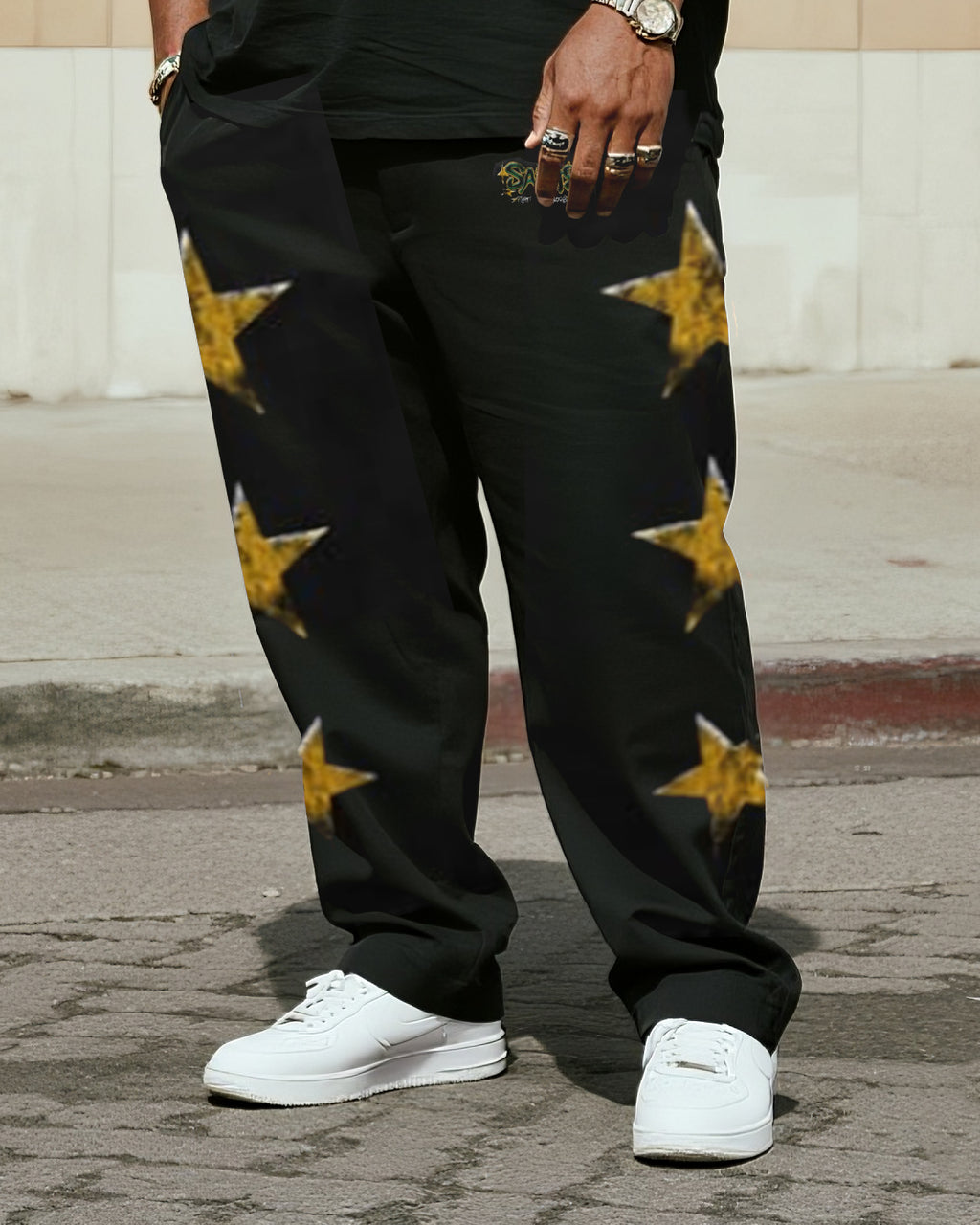 Big & Tall Streetwear Two-piece Set for big men view 3