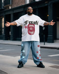 Big & Tall Denim T-Shirt Pants Set for big men view 1