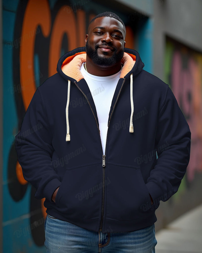 Big & Tall Solid Color Hoodie for big men view 3