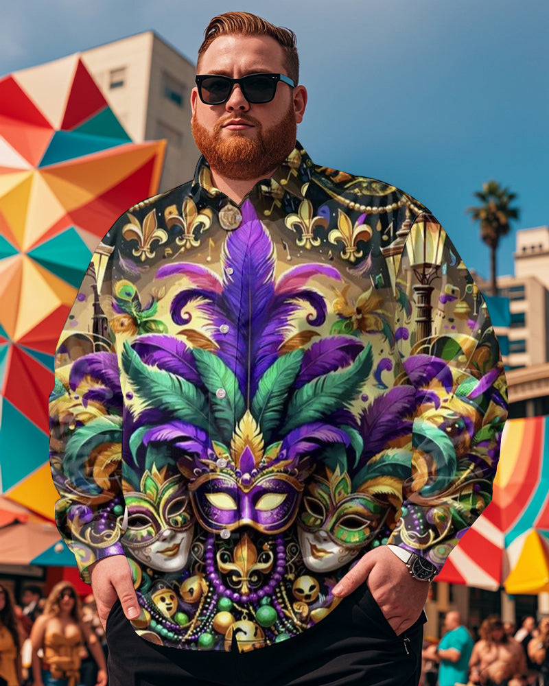 Big & Tall Graphic Long Sleeve Shirt for big men view 1