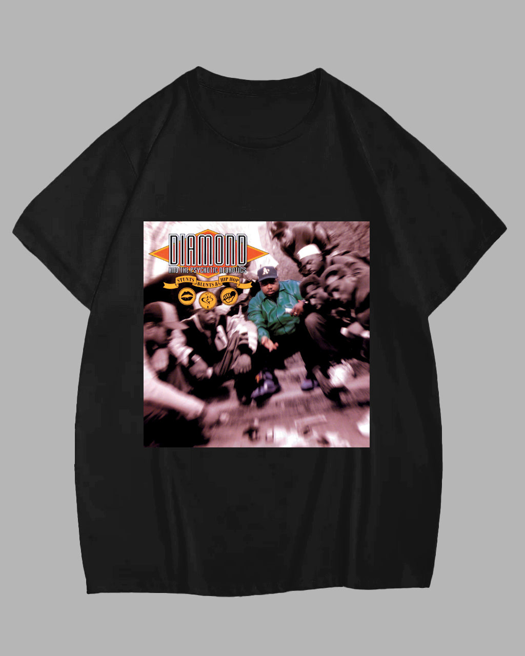 Big & Tall Black Graphic T-Shirt for big men view 1