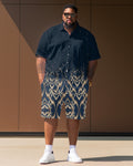 Big & Tall Gradient Geometric Jeans for big men view 1