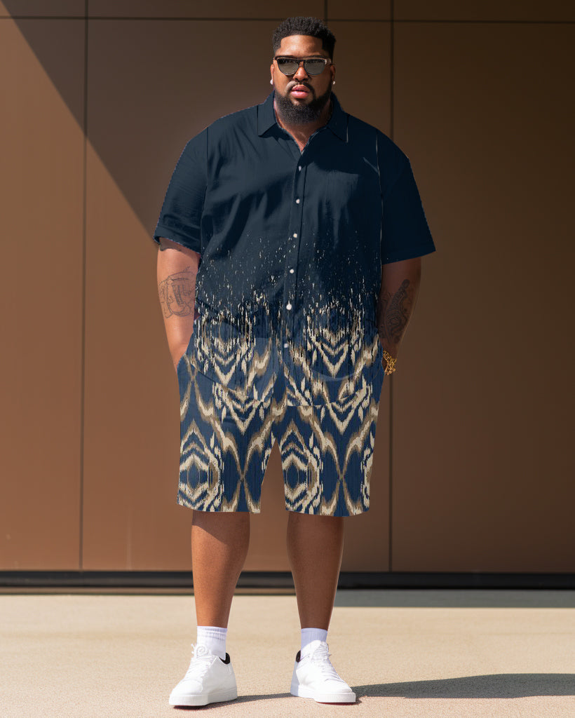 Big & Tall Gradient Geometric Jeans for big men view 1