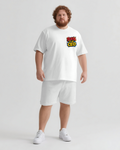 Big & Tall Streetwear T-Shirt Shorts Set for big men view 1