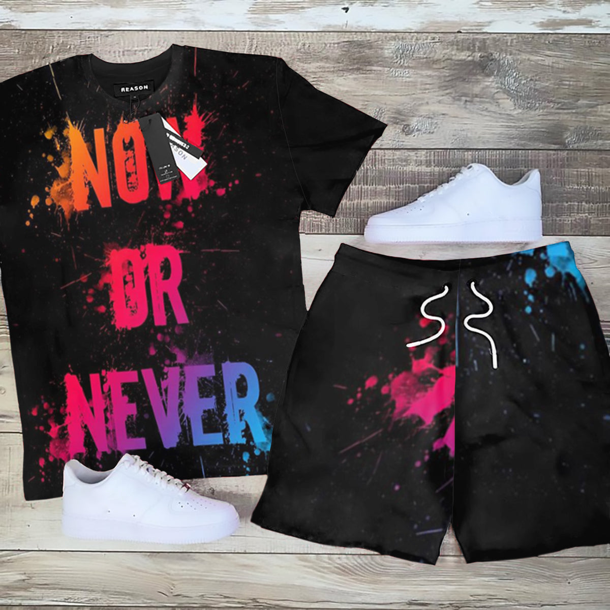 Big & Tall Graphic Two-piece Set for big men view 2