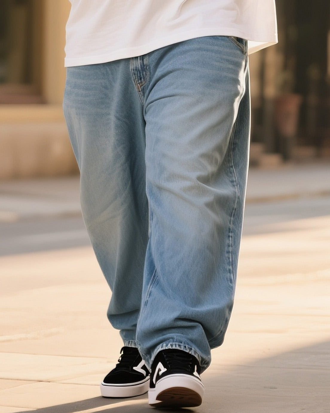 Big & Tall Denim T-Shirt Pants Set for big men view 3