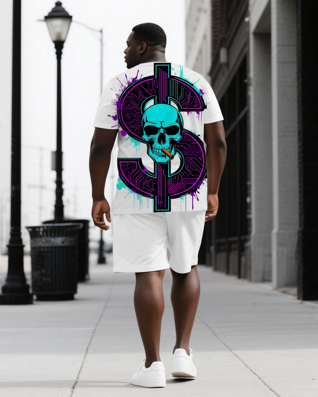 Big & Tall Graphic Skull Two-piece Set for big men view 1