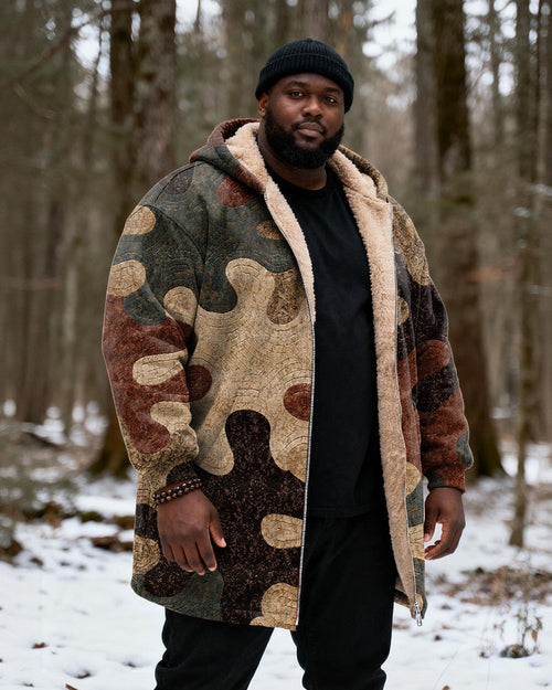 Big & Tall Camouflage Vintage Hoodie for big men view 2