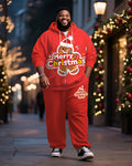 Big & Tall Graphic Hoodie Sweatpants Set for big men view 1