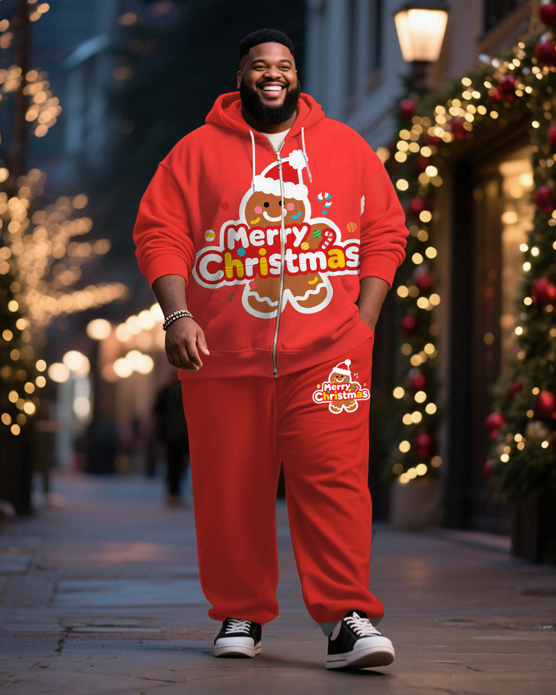 Big & Tall Graphic Hoodie Sweatpants Set for big men view 1