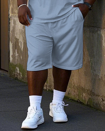 Big & Tall Hawaiian T-Shirt Shorts Set for big men view 3