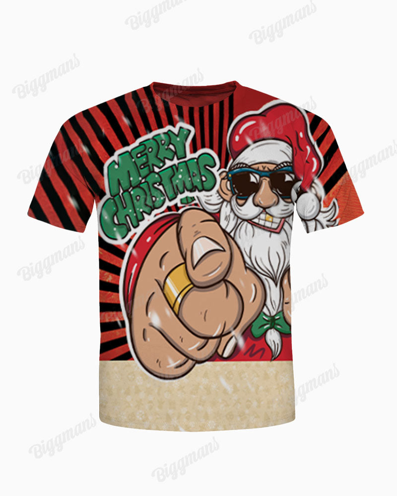 Big & Tall Streetwear T-Shirt Shorts Set for big men view 3