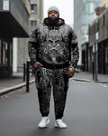 Big & Tall Streetwear Hoodie Sweatpants Set for big men view 1