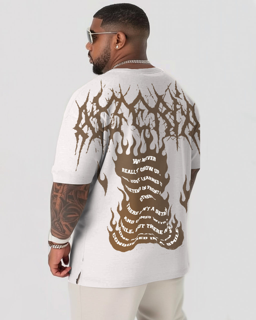 Big & Tall Solid Color Graphic T-Shirt for big men view 1