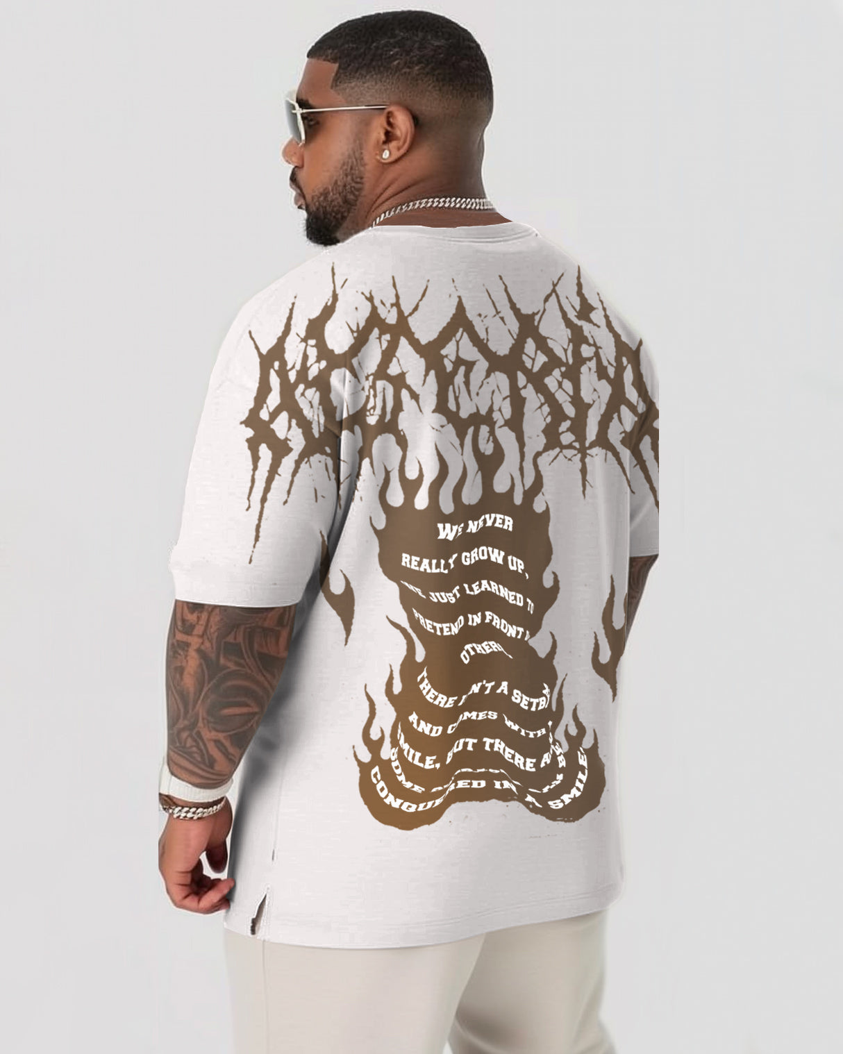 Big & Tall Solid Color Graphic T-Shirt for big men view 1