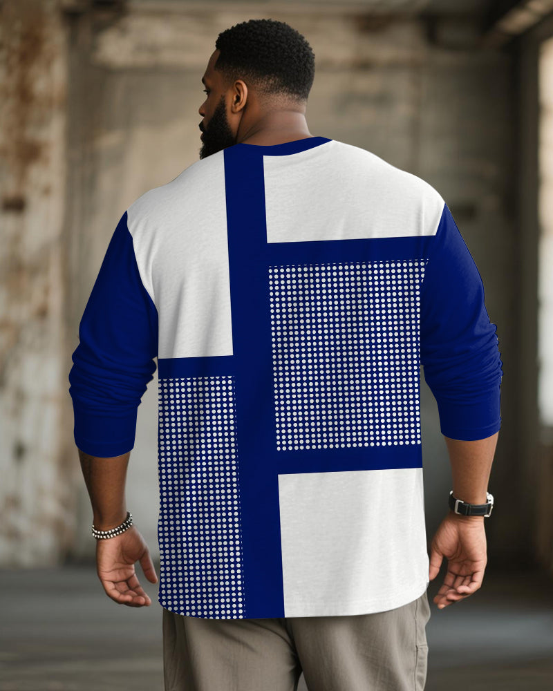 Big & Tall Geometric Graphic T-Shirt for big men view 5