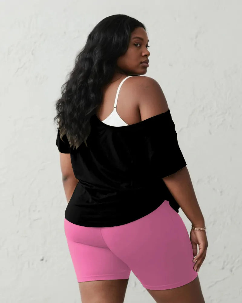 Big & Tall Pink Graphic Two-piece Set for big men view 5