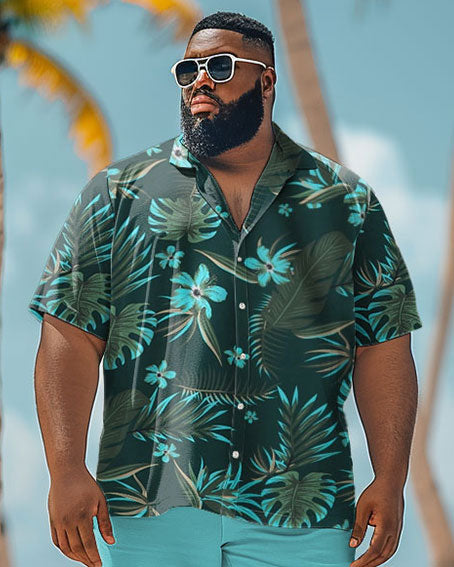 Big & Tall Hawaiian Graphic Jeans for big men view 2