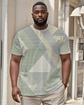 Big & Tall Green Striped Graphic T-Shirt for big men view 1