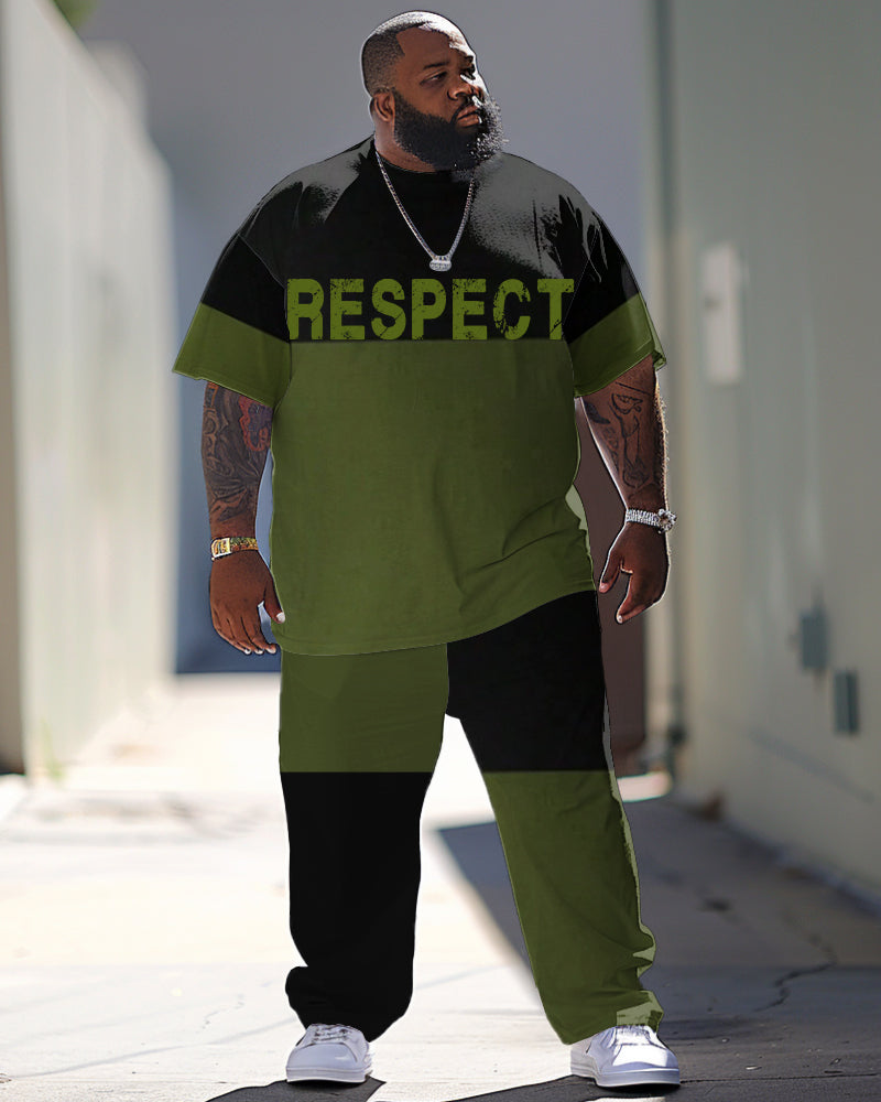 Big & Tall Graphic T-Shirt Pants Set for big men view 1