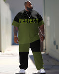 Big & Tall Graphic T-Shirt Pants Set for big men view 1