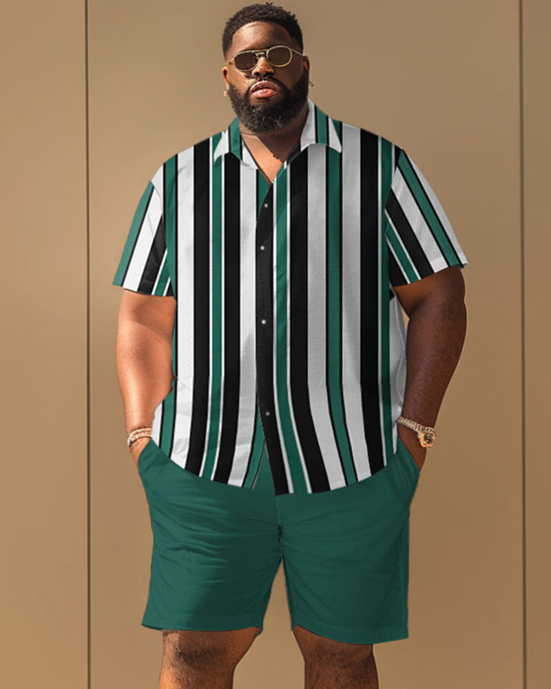 Big & Tall Striped Graphic Jeans for big men view 1