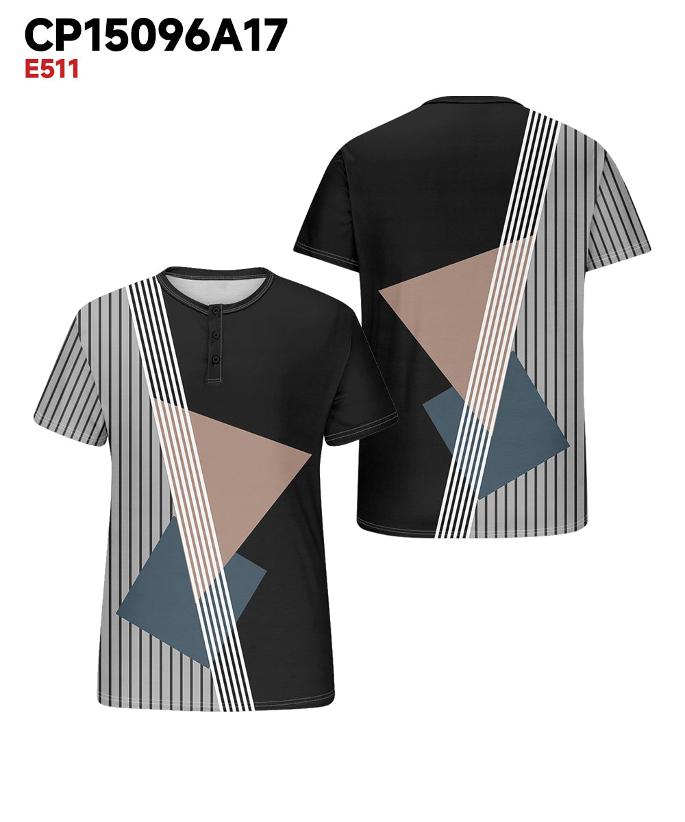 Big & Tall Black Striped Graphic T-Shirt for big men view 3