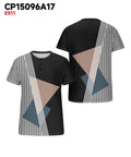 Big & Tall Black Striped Graphic T-Shirt for big men view 3