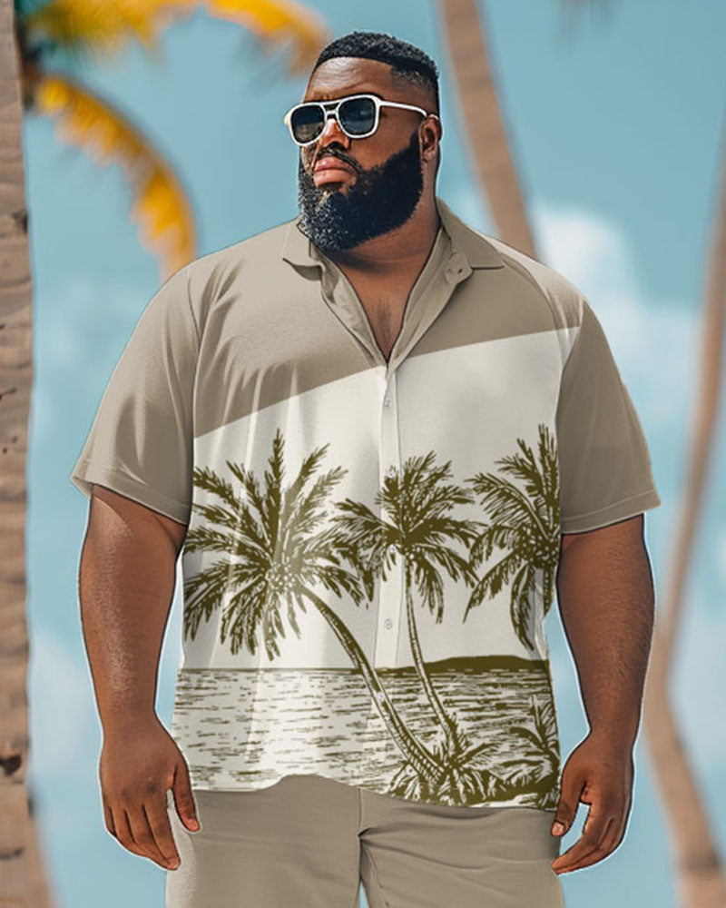 Big & Tall Hawaiian Colorblock Graphic Jeans for big men view 3