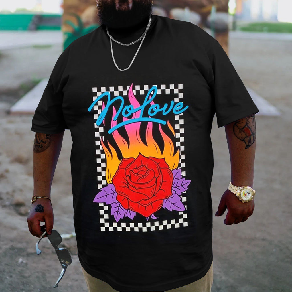 Big & Tall Black Streetwear T-Shirt for big men view 3