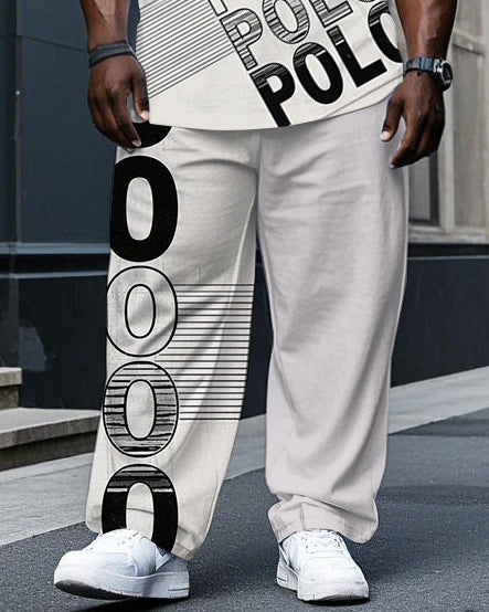 Big & Tall Gradient Graphic Vest Pants Set for big men view 3