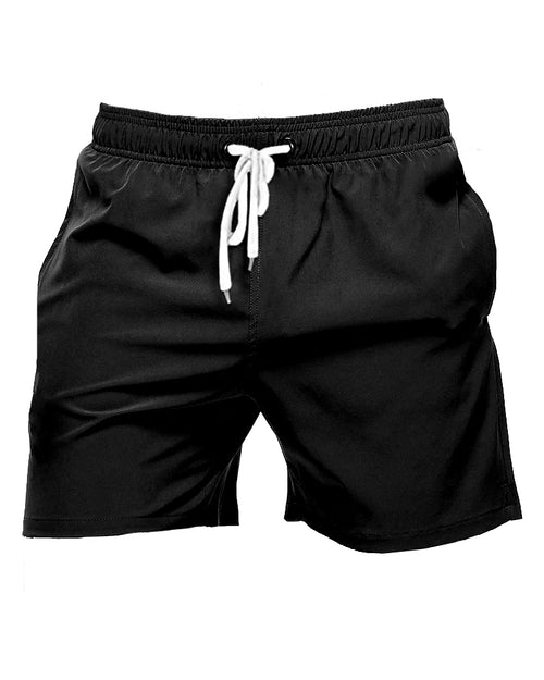 Big & Tall Black Hawaiian Geometric Athletic Shorts for big men