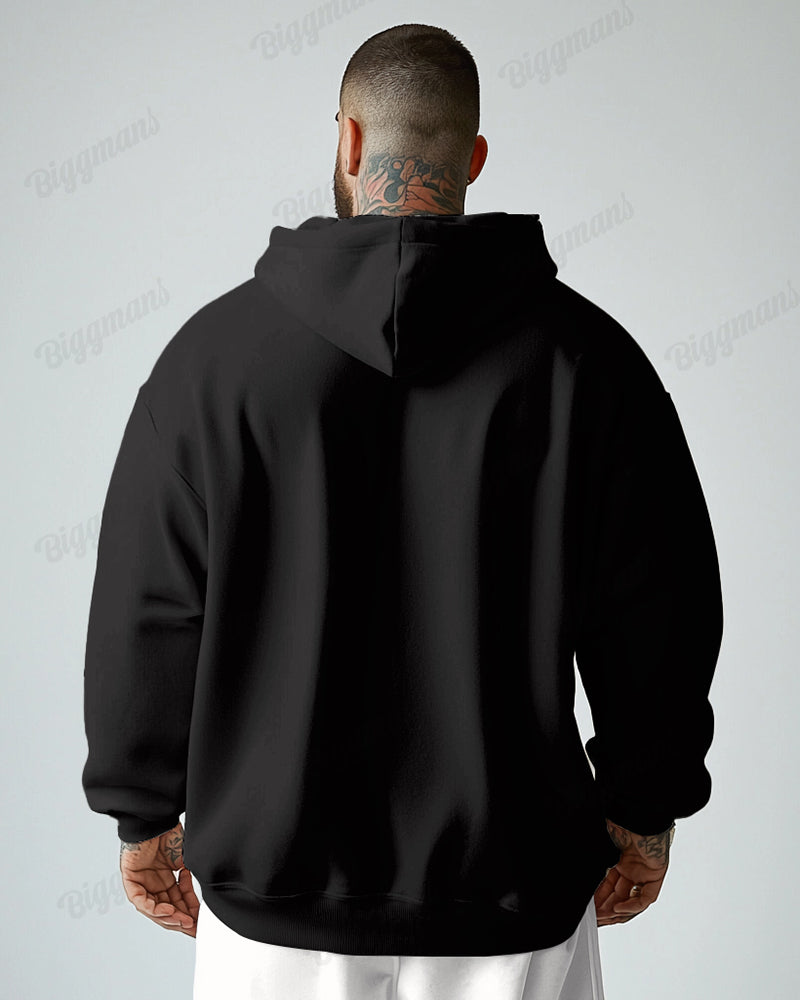 Big & Tall Athletic Streetwear Hoodie Sweatpants Set for big men view 6