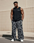Big & Tall Streetwear Vest Pants Set for big men view 1
