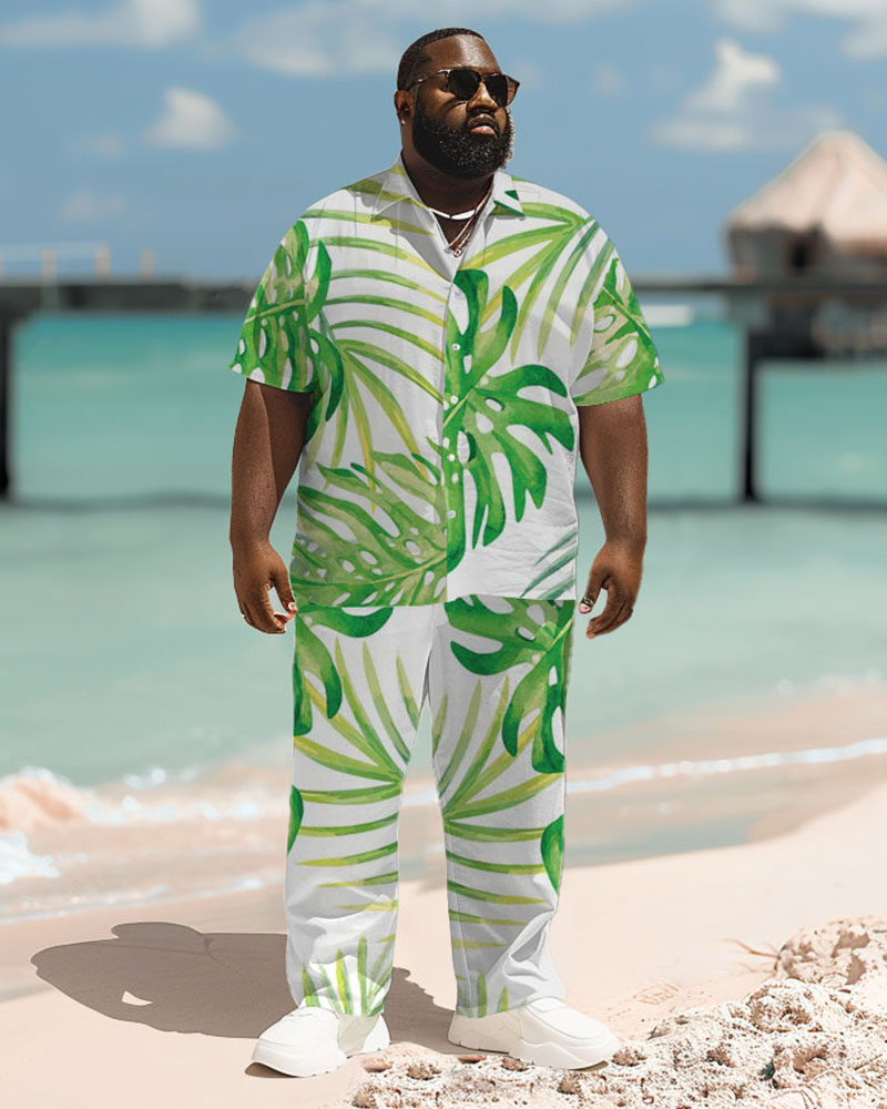 Big & Tall Hawaiian Graphic Jeans for big men view 1