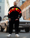 Big & Tall Graphic Hoodie Sweatpants Set for big men view 1