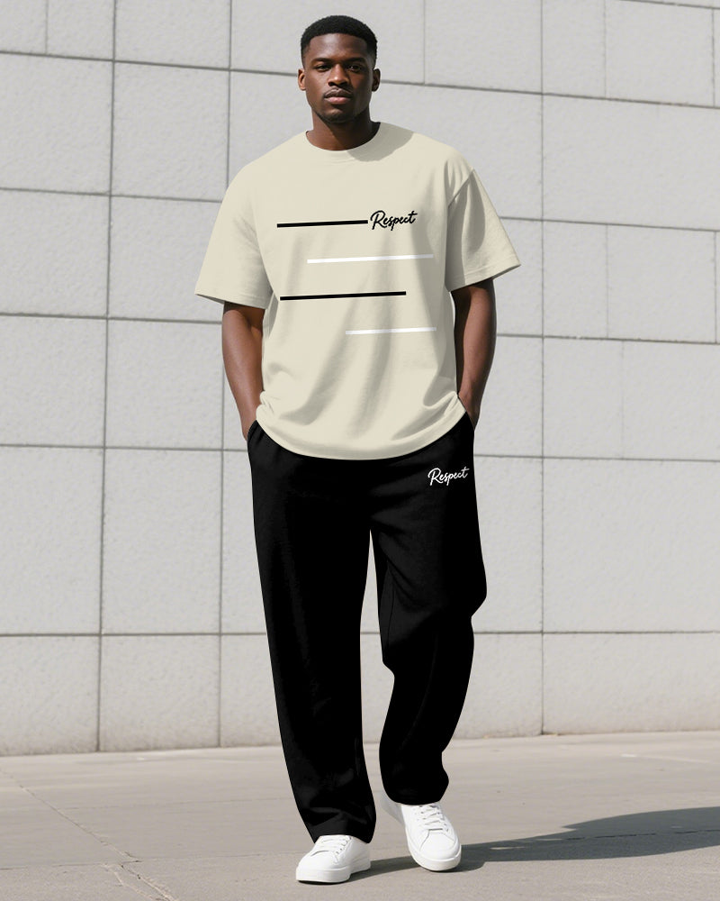 Big & Tall Graphic T-Shirt Pants Set for big men view 4
