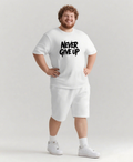 Big & Tall Graphic Streetwear T-Shirt Shorts Set for big men view 1