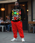 Big & Tall Graphic Hoodie Sweatpants Set for big men view 6