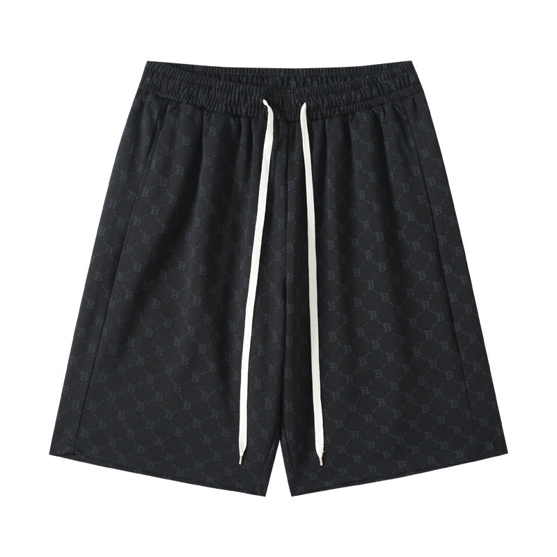Big & Tall Plaid Graphic Streetwear Athletic Shorts for big men view 2