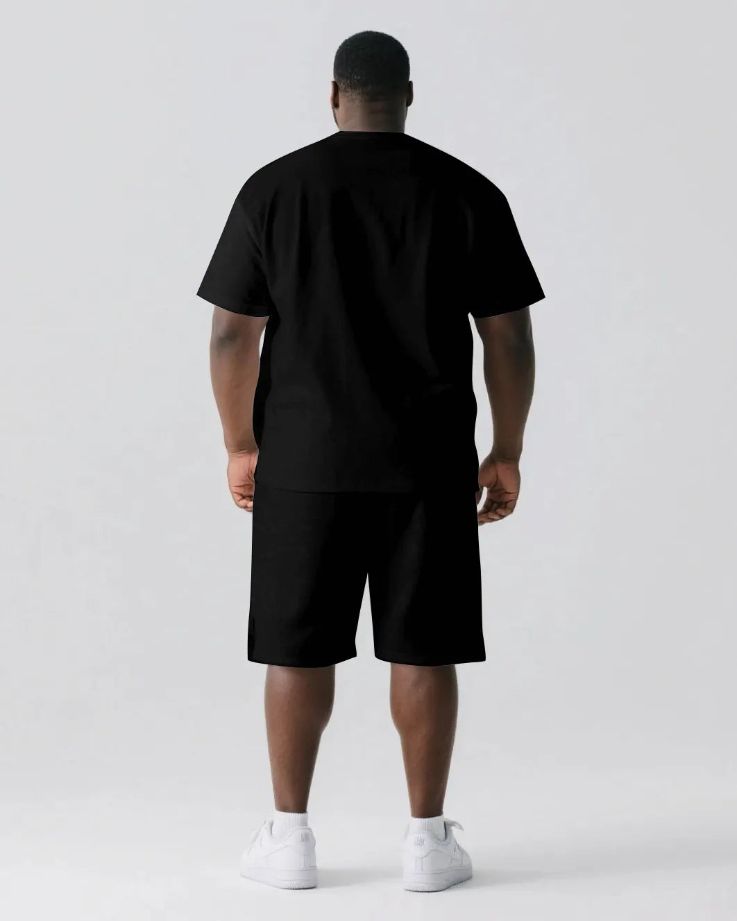 Big & Tall Graphic Streetwear Two-piece Set for big men view 3