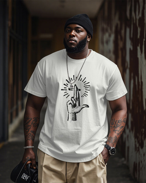 Big & Tall Graffiti Streetwear T-Shirt for big men