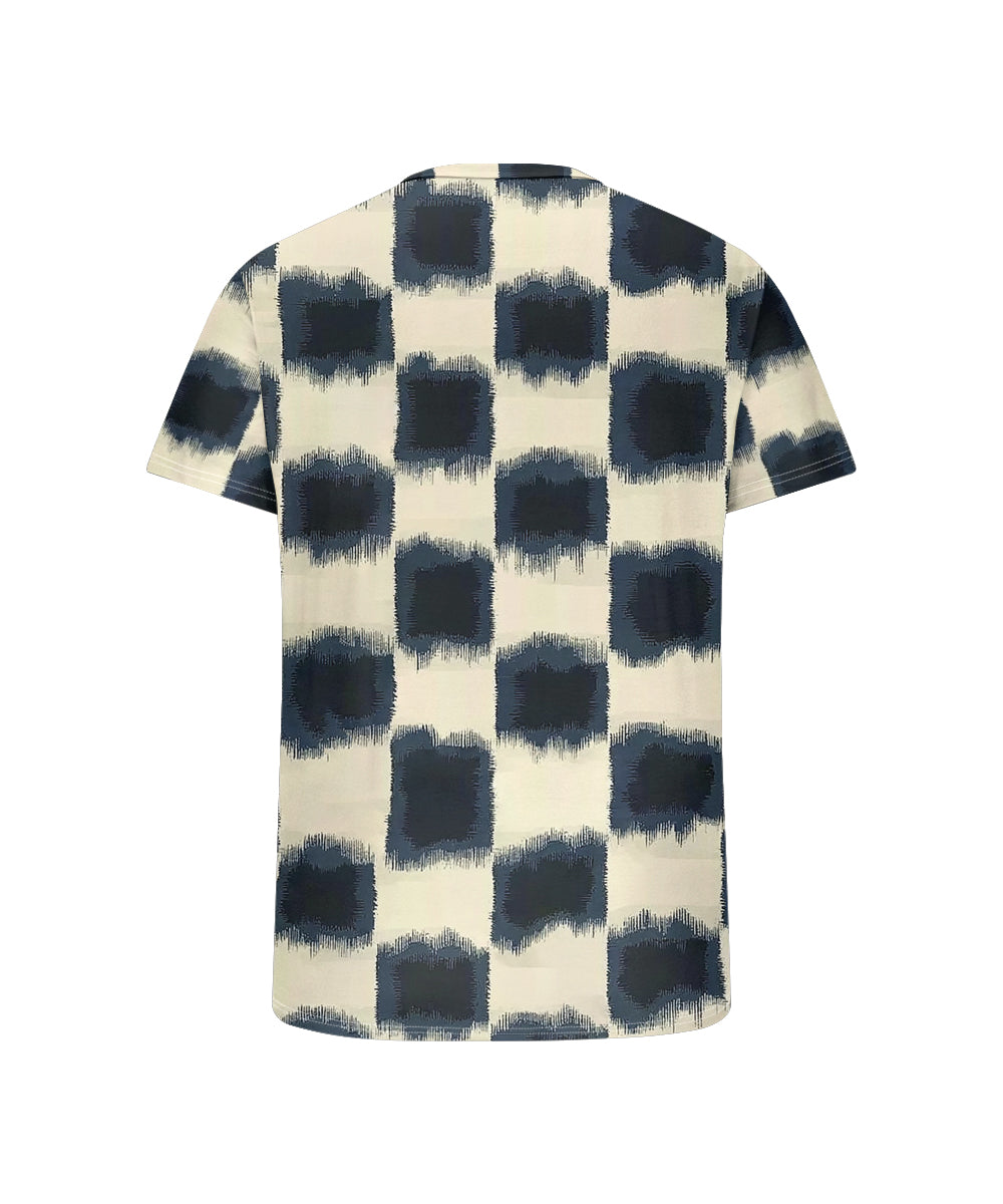 Big & Tall Blue Gradient Plaid T-Shirt for big men view 5