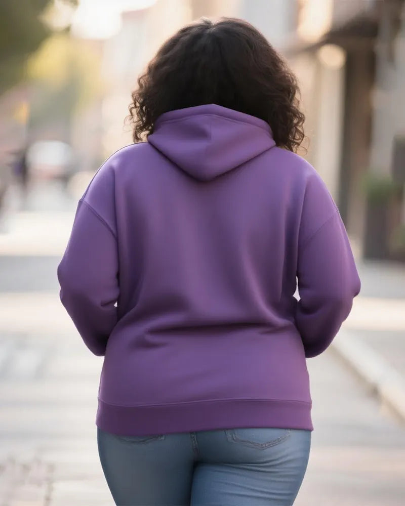 Big & Tall Purple Streetwear Hoodie for big men view 2