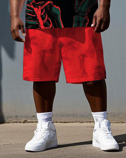 Big & Tall Graphic Skull Two-piece Set for big men view 3